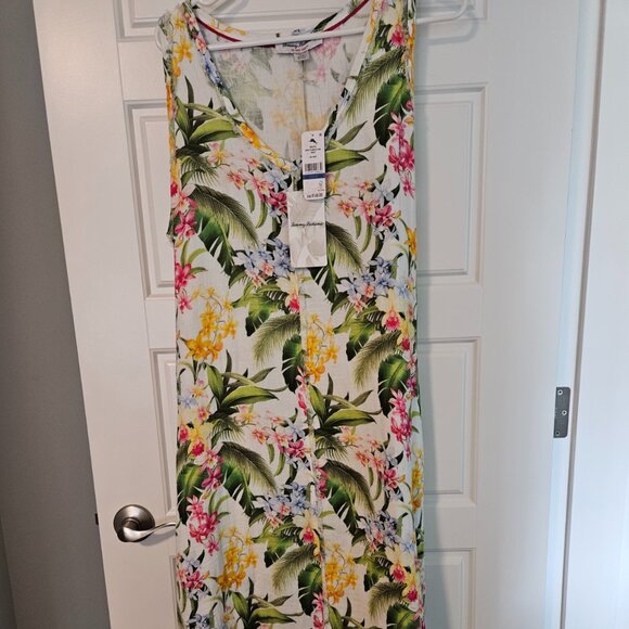 Tommy Bahama Breezy Blooms Midi Dress XL - Picture 1 of 10